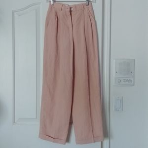Vintage Pleated Linen Trousers